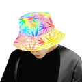 Rainbow Weed Tie-Dye Bucket Hat